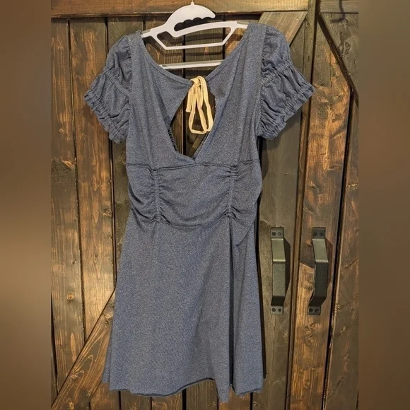 FREE People, knit dress with raw edge detail, size M - Picture 4 of 9